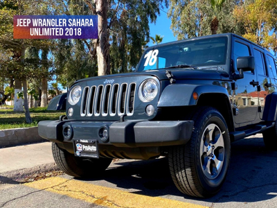 JEEP WRANGLER JL24G 4 PTS. UNLIMITED SAHARA, TA 8, PIEL, SNAV, RA-18 CON CONTORNO PULIDO, 4X4