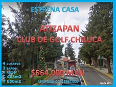 casa en atizapan club de golf chiluca en remate