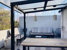 departamento, venta penthouse loft de diseño en roma norte con terraza privada - 2 baños - 85 m2