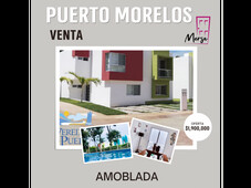 doomos. casa en venta puerto morelos, quintana roo