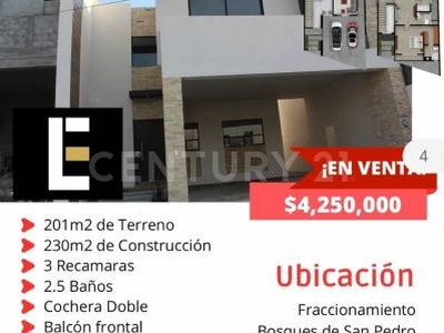 CASA EN VENTA EN BOSQUES DE SAN PEDRO EN SANTIAGO NL