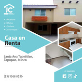 casa en renta en santa ana tepetitlan, zapopan, jalisco