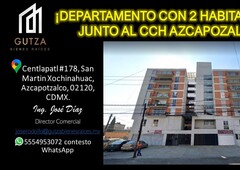 doomos. departamento con 2 habitaciones junto al cch azcapozalco