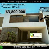 En Venta, Casa en Parque Veracruz precio incomparable, entrega inmediata, onamiento Lomas de Angelópolis - 256.00 m2