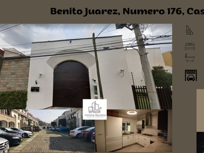 Casa En Tlalpan, Col.miguel Hidalgo, Benito Juarez, Numero 176, Cuenta Con 3 Lugares De Estacionamiento. Abm88-di