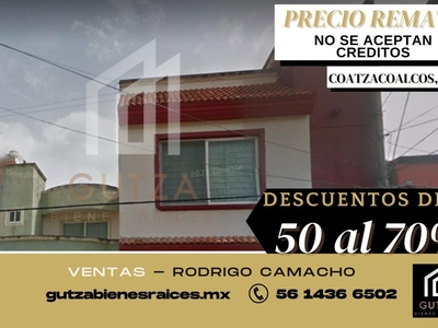 Casa En Venta - Gran Remate - Guadalupe Victoria - Coatazacoalcos - Veracruz. Rcv