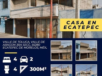 Casa en venta Valle De Toluca, Valle De Aragon 3ra Sección, Ecatepec De Morelos, Estado De México, México