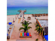 terreno frente al mar en priv. maramar sisal, yucatan.