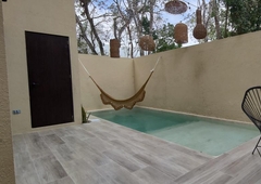 Doomos. Nuevísima Villa de lujo en una aldea privada en Tulum, 4 Recamaras en Lock Off con piscina privada