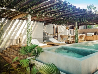 Casa 3 recamaras con jardin y alberca en venta en Aldea Zama Tulum