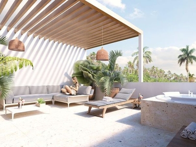 Penthouse con deck de yoga, pergolas con lounge en Aldea Zama tulum venta