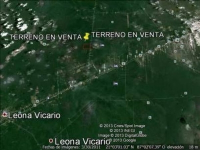 TERRENO EN CANCUN EN VENTA $30 M.N. EL M2 LOTES 50 X 1,240= 62,000 M2