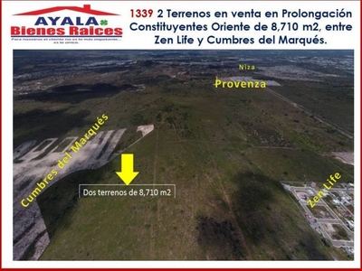 Venta de terrenos en Querétaro, Prolongación Constituyentes Oriente