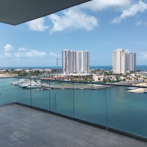 Venta departamento 2 recamaras vista a laguna y mar en Aria,Puerto Cancún.