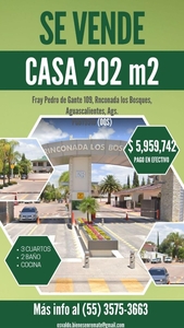 Casa en Venta en Rinconada los Bosques Aguascalientes, Aguascalientes