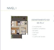 departamentos en venta - 125m2 - 2 recámaras - zapopan - 3,650,000