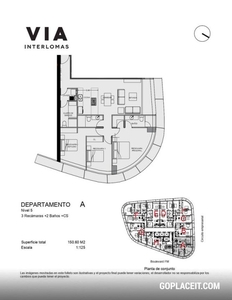 Departamento en Venta - CIRCUITO EMPRESARIAL 14 BOSQUE DE LAS PALMAS, Interlomas