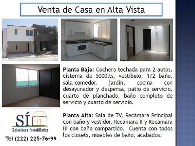 Excelente casa en Alta Vista!