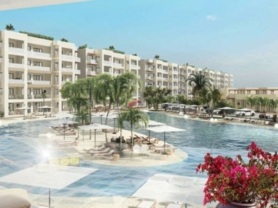 Condominio, amplia terraza vista al mar, alberca de 4,000 m2, playa artificial,