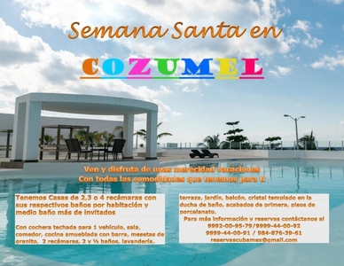 Casa en Renta por Temporada en Cozumel, Quintana Roo