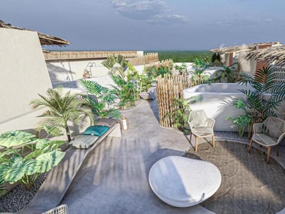 2 Br Condo At The Hot Spot In Tulum + Garden + Plunge Pool