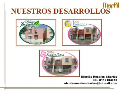 Venta de casas Apodaca, Guadalupe y Juarez