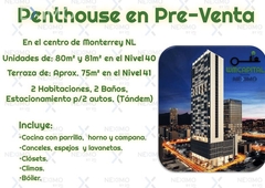 Penthouse en Preventa, Monterrey NL, Centro 490 - 64000 - PH6R2222510