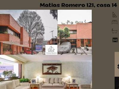 Hermosa Casa En Col. Del Valle, Calle Matias Romero #121, Casa 14