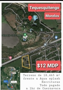 Venta de Excelente terreno en Tequesquitengo