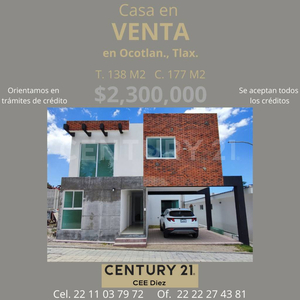 Venta De Casa En Fraccionamiento El Mirador, Ocotlan, Tlaxcala