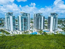 doomos. departamento en venta en cancún, be towers, de lujo, 3 recámaras, de 302 m2, puerto cancún
