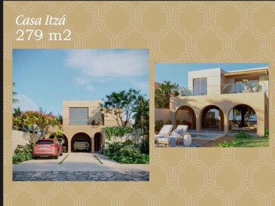 CASA EN PRE VENTA VALLADOLID, PRIVADA ZAMMARA CON LAGO, MODELO ITZA 4 BEDS.