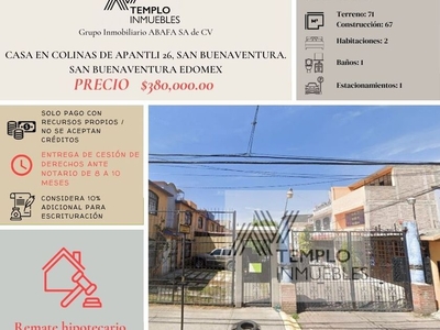 Casa en venta De Apantli, Unidad San Buenaventura, San Buenaventura, Estado De México, México