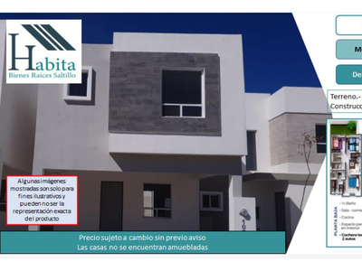 Casa Nueva En Venta Con Recámara En Planta Baja En Fracc. Privado Al Poniente De Saltillo