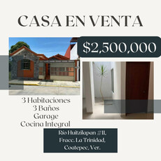 Casa En Venta, Coatepec, Ver.
