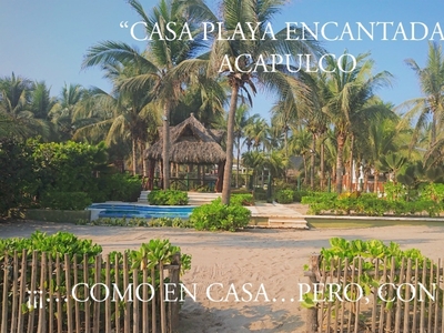 Pascua Super Promoción Acapulco Barra Vieja Casa Completa En Primera Línea De Playa Y Alberca Con Agua De Mar.