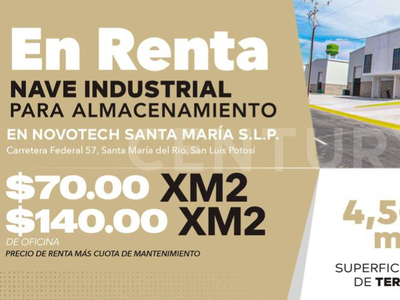 Nave Industrial En Renta En Santa Maria Del Rio Slp