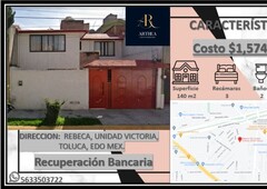 vendo casa en colonia victoria toluca