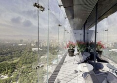 departamento de lujo con terraza y vista al bosque de chapultepec, altura de 3.1
