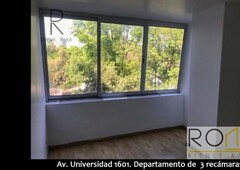 departamento en av. universidad, la florida, álvaro obregón