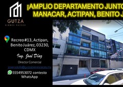 doomos. amplio departamento junto a plaza manacar, actipan, benito juarez