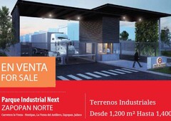 TERRENO EN VENTA ZAPOPAN NORTE/INDUSTRIAL WEREHOUSE FOR LEASE ZAPOPAN DESDE 1,200M2 EN PARQUE INDUSTRIAL TREX LA VENTA