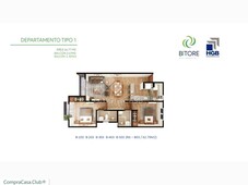 departamentos en venta - 70m2 - 2 recámaras - san lorenzo tlaltenango - 2,576,981