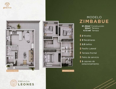 Casa Nueva en Privada Leones, modelo Zimbabue - Tijuana BC