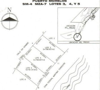 VENTA DE TERRENO 800MTS FRENTE AL MAR PUERTO MORELOS