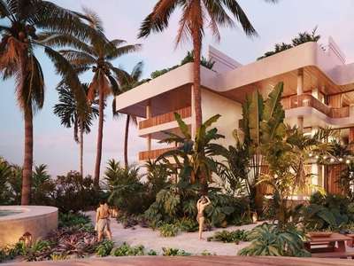 Doomos. Apartamento frente al mar, con alberca y amedidades, venta San Crisanto Yucatan