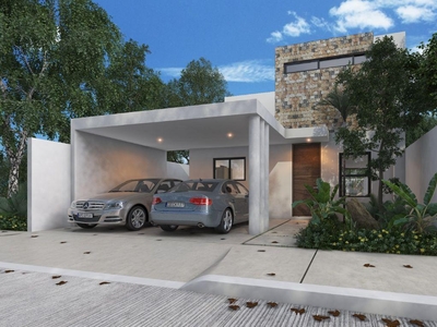 Doomos. Casa Mod 186 de 3 Habitaciones y Piscina en Privada Capri, Cholul