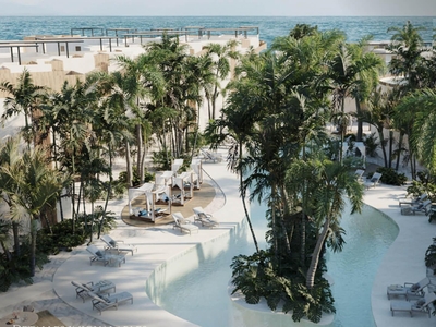 Doomos. Condominio con acceso al mar y club de playa, areas verdes y amenidades, pre-construccion en venta Chicxulub Yucatan