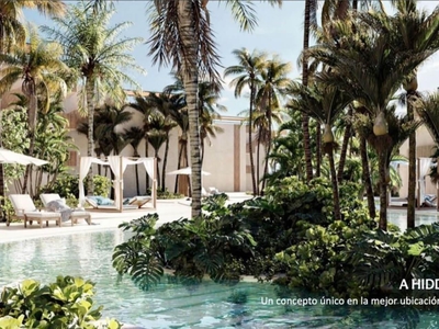 Doomos. Departamento con club de playa, acceso al mar, areas verdes y amenidades, pre-construccion en venta Chicxulub Yucatan
