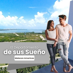 Doomos. Departamento en venta 2 Recámaras, Piso 15 4, Malecón Américas, Av. Bonampak, Cancún